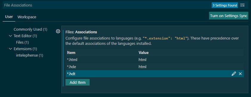 File Associations Tab